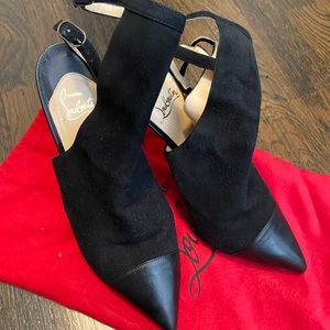 Christian louboutin black booties size 40